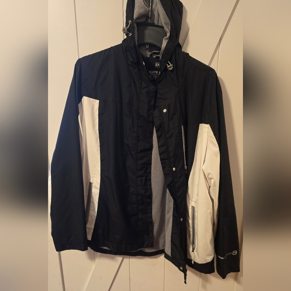 Women’s Free Country Hooded Jacket,  Sz 2X, Black/white, Great Condition